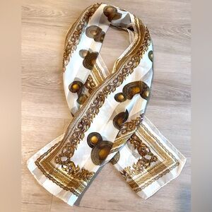 NWOT Elaine Gold Scarf Gold/Cream